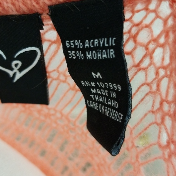 NWOT Mohair blend open-knit sweater, fits S to M - Picture 5 of 6